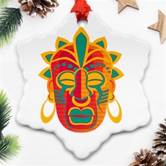 Mask Snowflake Ornament (two Sides) by Valentinaart