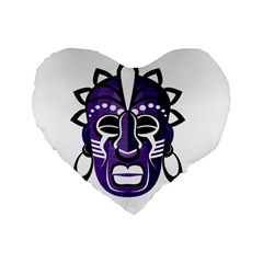 Mask Standard 16  Premium Heart Shape Cushions by Valentinaart