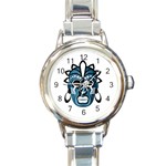 Mask Round Italian Charm Watch Front