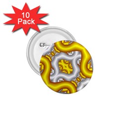 Fractal Background With Golden And Silver Pipes 1 75  Buttons (10 Pack) by Amaryn4rt