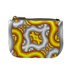 Fractal Background With Golden And Silver Pipes Mini Coin Purses by Amaryn4rt