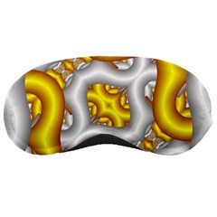 Fractal Background With Golden And Silver Pipes Sleeping Masks