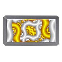 Fractal Background With Golden And Silver Pipes Memory Card Reader (mini) by Amaryn4rt