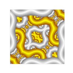 Fractal Background With Golden And Silver Pipes Small Satin Scarf (square) by Amaryn4rt