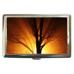 Rays Of Light Tree In Fog At Night Cigarette Money Cases by Amaryn4rt