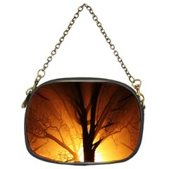 Rays Of Light Tree In Fog At Night Chain Purses (two Sides)  by Amaryn4rt