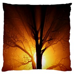 Rays Of Light Tree In Fog At Night Standard Flano Cushion Case (two Sides) by Amaryn4rt