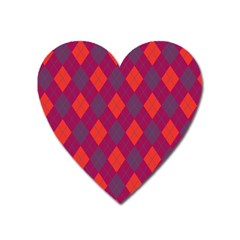 Plaid Pattern Heart Magnet by Valentinaart