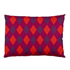 Plaid Pattern Pillow Case (two Sides) by Valentinaart