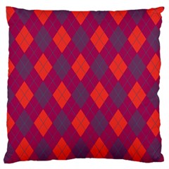 Plaid Pattern Large Cushion Case (two Sides) by Valentinaart