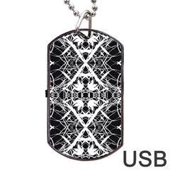 Pattern Dog Tag Usb Flash (one Side) by Valentinaart