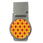 Plaid pattern Money Clips (Round)  Front