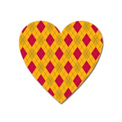 Plaid Pattern Heart Magnet by Valentinaart