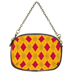 Plaid Pattern Chain Purses (two Sides)  by Valentinaart