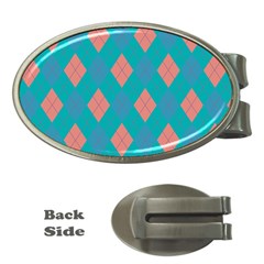 Plaid Pattern Money Clips (oval)  by Valentinaart