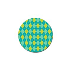 Plaid Pattern Golf Ball Marker by Valentinaart