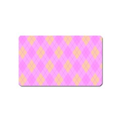 Plaid pattern Magnet (Name Card)