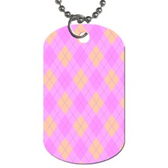 Plaid pattern Dog Tag (Two Sides)