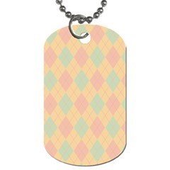 Plaid Pattern Dog Tag (one Side) by Valentinaart