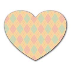 Plaid Pattern Heart Mousepads