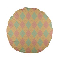 Plaid Pattern Standard 15  Premium Round Cushions by Valentinaart