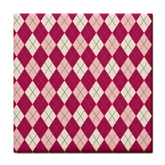 Plaid Pattern Tile Coasters by Valentinaart