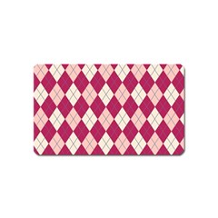 Plaid Pattern Magnet (name Card) by Valentinaart