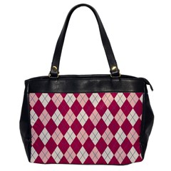 Plaid Pattern Office Handbags by Valentinaart