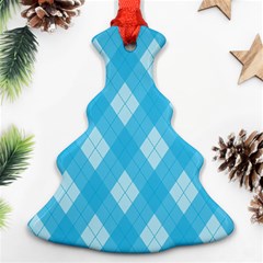 Plaid Pattern Christmas Tree Ornament (two Sides) by Valentinaart