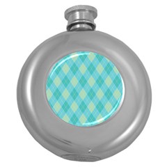 Plaid Pattern Round Hip Flask (5 Oz) by Valentinaart