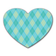 Plaid Pattern Heart Mousepads