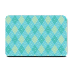 Plaid Pattern Small Doormat  by Valentinaart