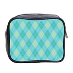 Plaid pattern Mini Toiletries Bag 2-Side Back