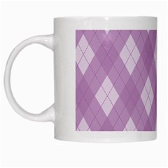 Plaid Pattern White Mugs by Valentinaart