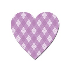 Plaid Pattern Heart Magnet by Valentinaart