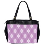 Plaid pattern Office Handbags (2 Sides)  Back