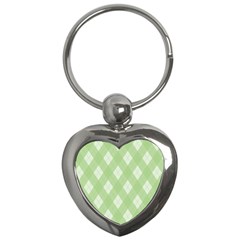 Plaid Pattern Key Chains (heart) 