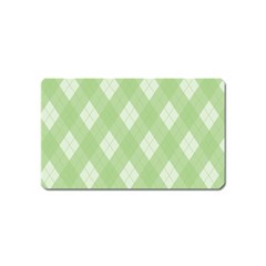 Plaid Pattern Magnet (name Card) by Valentinaart