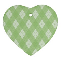 Plaid Pattern Heart Ornament (two Sides) by Valentinaart