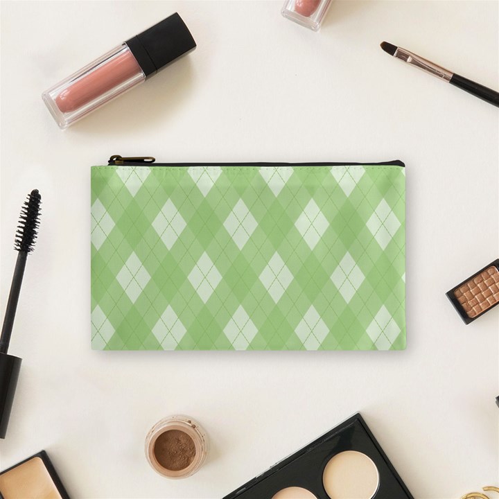 Plaid pattern Cosmetic Bag (Small) 