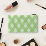 Plaid pattern Cosmetic Bag (Small)  Back