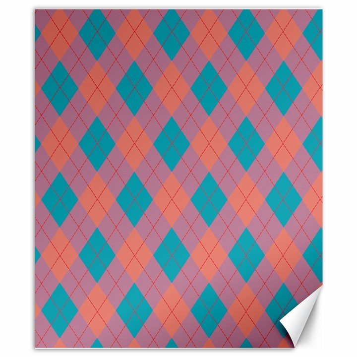 Plaid pattern Canvas 8  x 10 