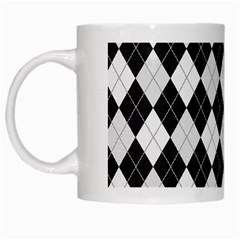 Plaid Pattern White Mugs by Valentinaart