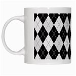 Plaid pattern White Mugs Left