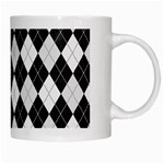 Plaid pattern White Mugs Right