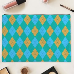 Plaid Pattern Cosmetic Bag (xxl)  by Valentinaart