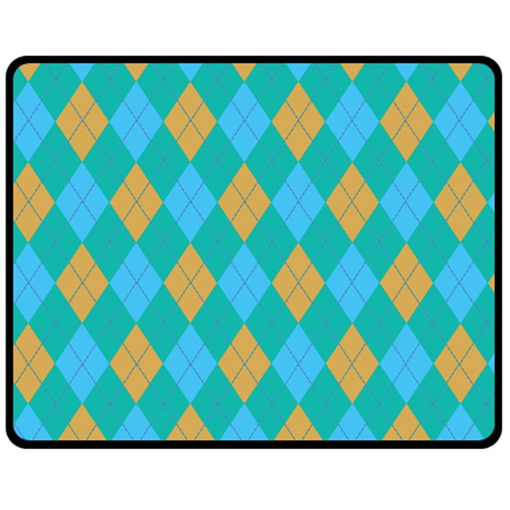 Plaid pattern Double Sided Fleece Blanket (Medium) 