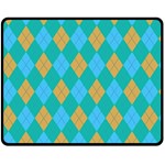 Plaid pattern Double Sided Fleece Blanket (Medium)  58.8 x47.4  Blanket Back