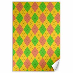 Plaid Pattern Canvas 20  X 30   by Valentinaart