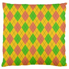 Plaid Pattern Large Cushion Case (two Sides) by Valentinaart